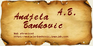 Anđela Banković vizit kartica